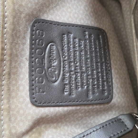 Brighton Grey Leather Studded Crossbody - Picture 5 of 16